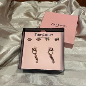Juicy Couture Pink and gold Earrings Set. NWT